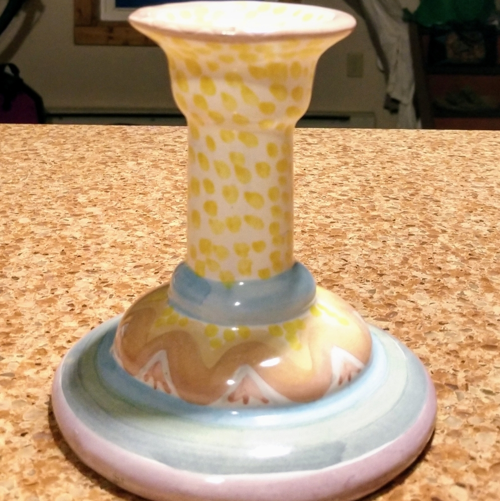 Mackenzie-Childs 1996 Brittany Candlestick Holder